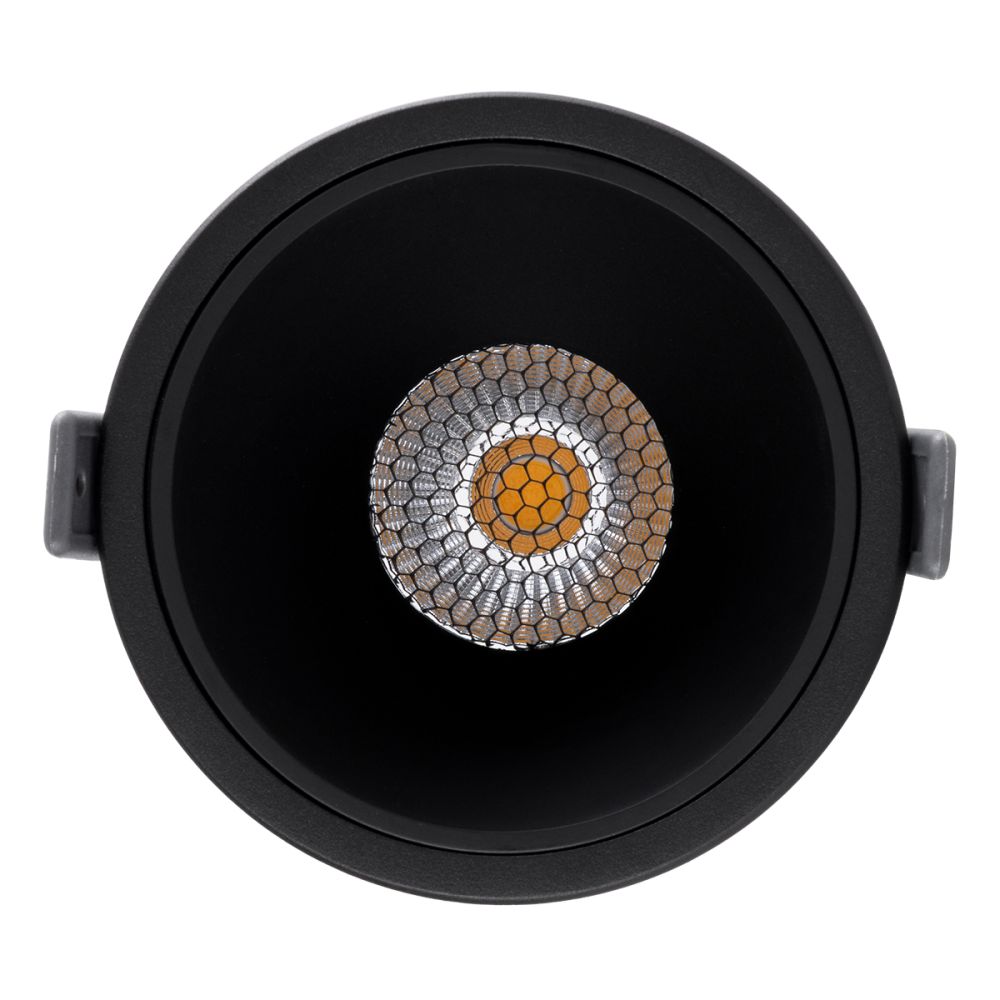 GLOBOSTAR® PLUTO-B 60262 Χωνευτό Downlight Σποτ με Honeycomb Anti Glare Reflector LED 15W 1950lm 38° AC 220-240V IP20 Φυσικό Λευκό 4500K - Bridgelux COB Chip & TÜV SÜD Driver - Μαύρο Ματ - Μ10.4 x Π10.4 x Υ6.5cm / Q9.5cm - 5 Χρόνια Εγγύηση