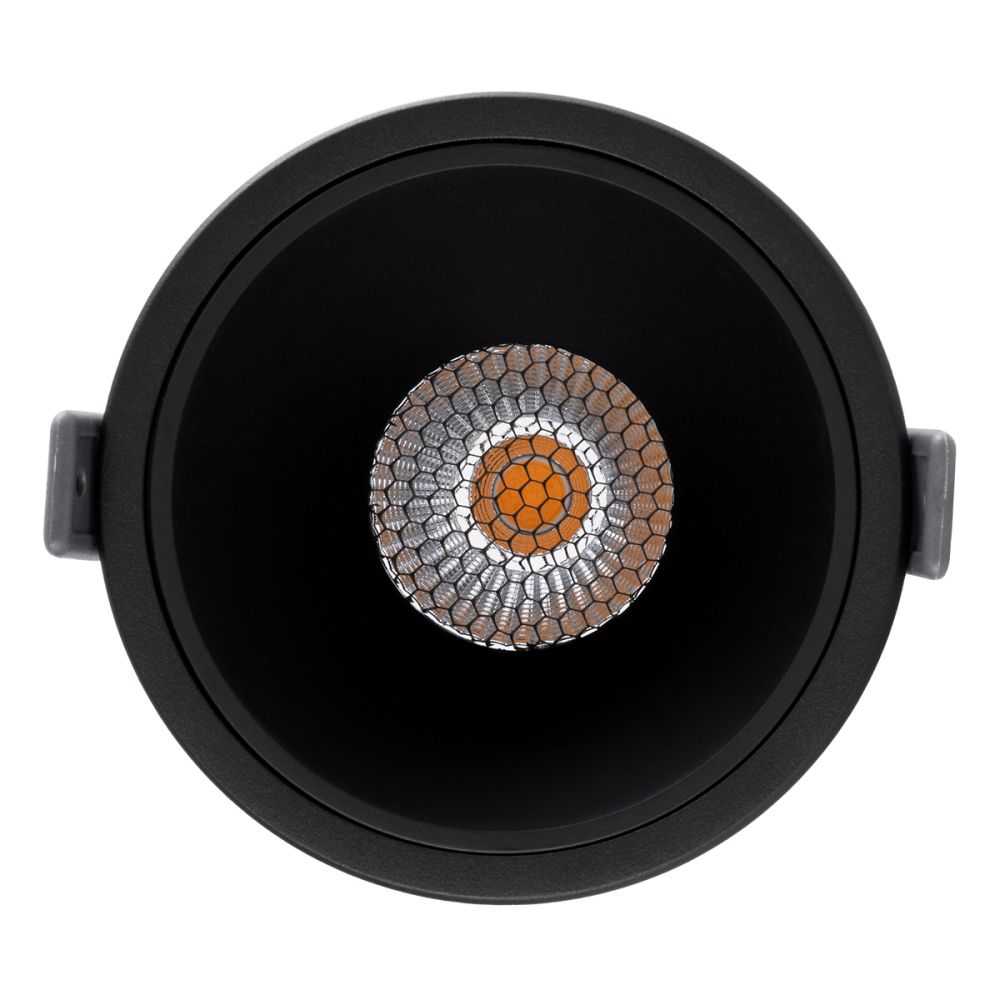 GLOBOSTAR® PLUTO-B 60263 Χωνευτό Downlight Σποτ με Honeycomb Anti Glare Reflector LED 15W 1875lm 38° AC 220-240V IP20 Θερμό Λευκό 2700K - Bridgelux COB Chip & TÜV SÜD Driver - Μαύρο Ματ - Μ10.4 x Π10.4 x Υ6.5cm / Q9.5cm - 5 Χρόνια Εγγύηση