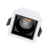GLOBOSTAR® PLUTO-S 60264 Χωνευτό Downlight Σποτ με Honeycomb Anti Glare Reflector LED 7W 910lm 38° AC 220-240V IP20 Φυσικό Λευκό 4500K - Bridgelux COB Chip & TÜV SÜD Driver - Λευκό & Μαύρο Ματ - Μ6.4 x Π6.4 x Υ4.9cm / Q5.5 x 5.5cm - 5 Χρόνια Εγγύη