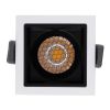 GLOBOSTAR® PLUTO-S 60264 Χωνευτό Downlight Σποτ με Honeycomb Anti Glare Reflector LED 7W 910lm 38° AC 220-240V IP20 Φυσικό Λευκό 4500K - Bridgelux COB Chip & TÜV SÜD Driver - Λευκό & Μαύρο Ματ - Μ6.4 x Π6.4 x Υ4.9cm / Q5.5 x 5.5cm - 5 Χρόνια Εγγύη