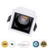GLOBOSTAR® PLUTO-S 60265 Χωνευτό Downlight Σποτ με Honeycomb Anti Glare Reflector LED 7W 875lm 38° AC 220-240V IP20 Θερμό Λευκό 2700K - Bridgelux COB Chip & TÜV SÜD Driver - Λευκό & Μαύρο Ματ - Μ6.4 x Π6.4 x Υ4.9cm / Q5.5 x 5.5cm - 5 Χρόνια Εγγύησ
