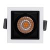 GLOBOSTAR® PLUTO-S 60265 Χωνευτό Downlight Σποτ με Honeycomb Anti Glare Reflector LED 7W 875lm 38° AC 220-240V IP20 Θερμό Λευκό 2700K - Bridgelux COB Chip & TÜV SÜD Driver - Λευκό & Μαύρο Ματ - Μ6.4 x Π6.4 x Υ4.9cm / Q5.5 x 5.5cm - 5 Χρόνια Εγγύησ