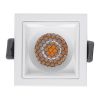 GLOBOSTAR® PLUTO-S 60267 Χωνευτό Downlight Σποτ με Honeycomb Anti Glare Reflector LED 7W 875lm 38° AC 220-240V IP20 Θερμό Λευκό 2700K - Bridgelux COB Chip & TÜV SÜD Driver - Λευκό Ματ - Μ6.4 x Π6.4 x Υ4.9cm / Q5.5 x 5.5cm - 5 Χρόνια Εγγύηση