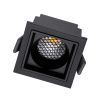 GLOBOSTAR® PLUTO-S 60268 Χωνευτό Downlight Σποτ με Honeycomb Anti Glare Reflector LED 7W 910lm 38° AC 220-240V IP20 Φυσικό Λευκό 4500K - Bridgelux COB Chip & TÜV SÜD Driver - Μαύρο Ματ - Μ6.4 x Π6.4 x Υ4.9cm / Q5.5 x 5.5cm - 5 Χρόνια Εγγύηση