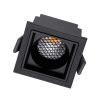 GLOBOSTAR® PLUTO-S 60269 Χωνευτό Downlight Σποτ με Honeycomb Anti Glare Reflector LED 7W 875lm 38° AC 220-240V IP20 Θερμό Λευκό 2700K - Bridgelux COB Chip & TÜV SÜD Driver - Μαύρο Ματ - Μ6.4 x Π6.4 x Υ4.9cm / Q5.5 x 5.5cm - 5 Χρόνια Εγγύηση