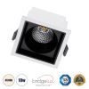GLOBOSTAR® PLUTO-M 60270 Χωνευτό Downlight Σποτ με Honeycomb Anti Glare Reflector LED 10W 1300lm 38° AC 220-240V IP20 Φυσικό Λευκό 4500K - Bridgelux COB Chip & TÜV SÜD Driver - Λευκό & Μαύρο Ματ - Μ8.4 x Π8.4 x Υ5.9cm / Q7.5 x 7.5cm - 5 Χρόνια Εγγ