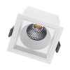 GLOBOSTAR® PLUTO-M 60272 Χωνευτό Downlight Φωτιστικό Σποτ με Honeycomb Anti Glare Reflector LED 10W 1300lm 38° AC 220-240V IP20 Φυσικό Λευκό 4500K - Bridgelux COB Chip & TÜV SÜD Driver - Λευκό Ματ - Μ8.4 x Π8.4 x Υ5.9cm / Q7.5 x 7.5cm - 5 Χρόνια Εγγύη