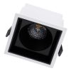 GLOBOSTAR® PLUTO-B 60277 Χωνευτό Downlight Σποτ με Honeycomb Anti Glare Reflector LED 15W 1875lm 38° AC 220-240V IP20 Θερμό Λευκό 2700K - Bridgelux COB Chip & TÜV SÜD Driver - Λευκό & Μαύρο Ματ - Μ10.4 x Π10.4 x Υ6.5cm / Q9.5 x 9.5cm - 5 Χρόνια Εγ
