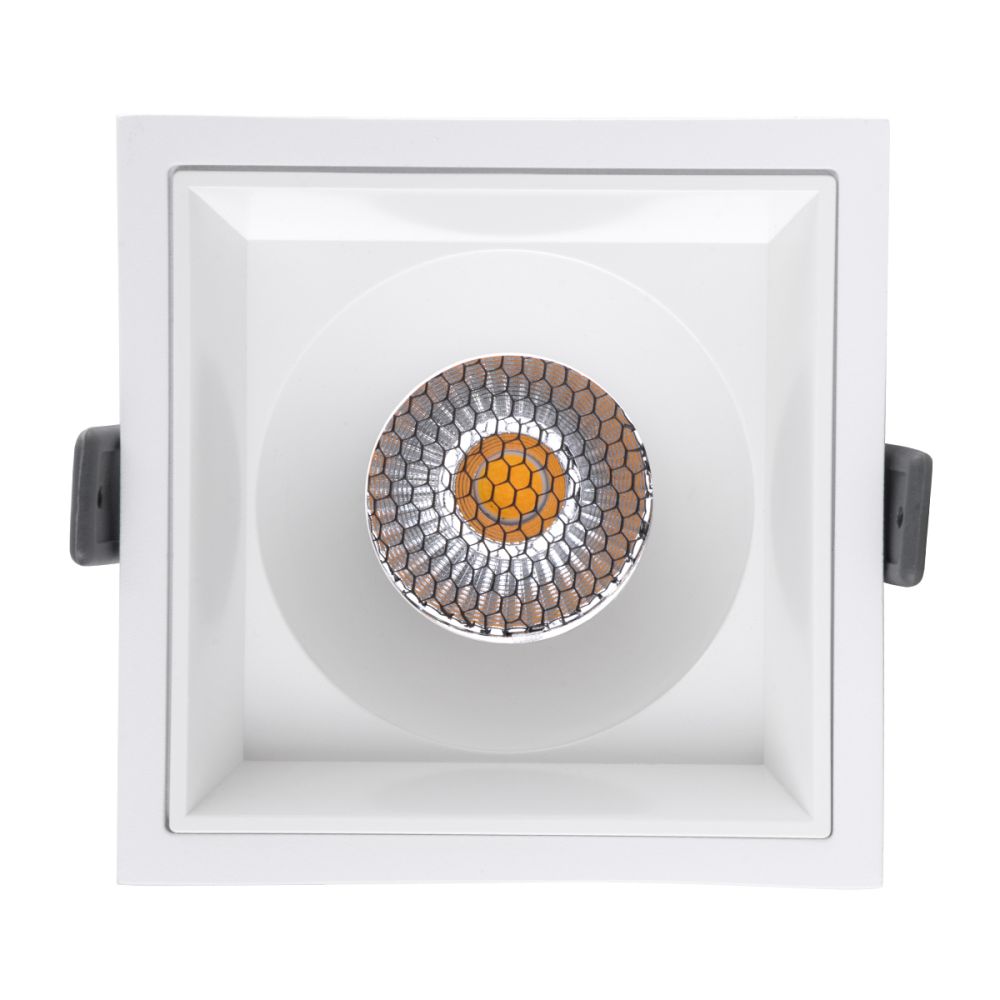 GLOBOSTAR® PLUTO-B 60278 Χωνευτό Downlight Σποτ με Honeycomb Anti Glare Reflector LED 15W 1950lm 38° AC 220-240V IP20 Φυσικό Λευκό 4500K - Bridgelux COB Chip & TÜV SÜD Driver - Λευκό Ματ - Μ10.4 x Π10.4 x Υ6.5cm / Q9.5 x 9.5cm - 5 Χρόνια Εγγύηση