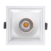 GLOBOSTAR® PLUTO-B 60278 Χωνευτό Downlight Σποτ με Honeycomb Anti Glare Reflector LED 15W 1950lm 38° AC 220-240V IP20 Φυσικό Λευκό 4500K - Bridgelux COB Chip & TÜV SÜD Driver - Λευκό Ματ - Μ10.4 x Π10.4 x Υ6.5cm / Q9.5 x 9.5cm - 5 Χρόνια Εγγύηση