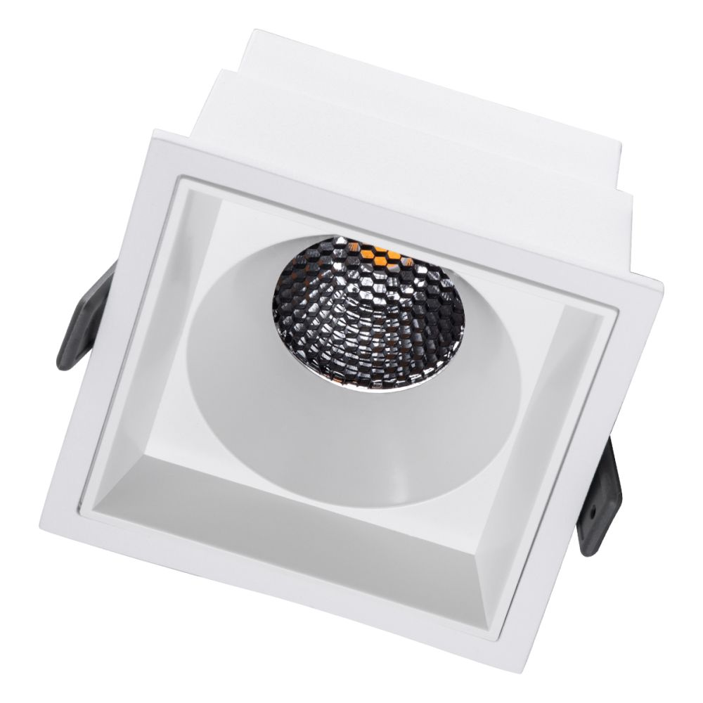 GLOBOSTAR® PLUTO-B 60279 Χωνευτό Downlight Σποτ με Honeycomb Anti Glare Reflector LED 15W 1875lm 38° AC 220-240V IP20 Θερμό Λευκό 2700K - Bridgelux COB Chip & TÜV SÜD Driver - Λευκό Ματ - Μ10.4 x Π10.4 x Υ6.5cm / Q9.5 x 9.5cm - 5 Χρόνια Εγγύηση