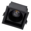 GLOBOSTAR® PLUTO-B 60280 Χωνευτό Downlight Σποτ με Honeycomb Anti Glare Reflector LED 15W 1950lm 38° AC 220-240V IP20 Φυσικό Λευκό 4500K - Bridgelux COB Chip & TÜV SÜD Driver - Μαύρο Ματ - Μ10.4 x Π10.4 x Υ6.5cm / Q9.5 x 9.5cm - 5 Χρόνια Εγγύηση
