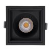 GLOBOSTAR® PLUTO-B 60280 Χωνευτό Downlight Σποτ με Honeycomb Anti Glare Reflector LED 15W 1950lm 38° AC 220-240V IP20 Φυσικό Λευκό 4500K - Bridgelux COB Chip & TÜV SÜD Driver - Μαύρο Ματ - Μ10.4 x Π10.4 x Υ6.5cm / Q9.5 x 9.5cm - 5 Χρόνια Εγγύηση