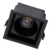 GLOBOSTAR® PLUTO-B 60281 Χωνευτό Downlight Σποτ με Honeycomb Anti Glare Reflector LED 15W 1875lm 38° AC 220-240V IP20 Θερμό Λευκό 2700K - Bridgelux COB Chip & TÜV SÜD Driver - Μαύρο Ματ - Μ10.4 x Π10.4 x Υ6.5cm / Q9.5 x 9.5cm - 5 Χρόνια Εγγύηση