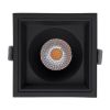 GLOBOSTAR® PLUTO-B 60281 Χωνευτό Downlight Σποτ με Honeycomb Anti Glare Reflector LED 15W 1875lm 38° AC 220-240V IP20 Θερμό Λευκό 2700K - Bridgelux COB Chip & TÜV SÜD Driver - Μαύρο Ματ - Μ10.4 x Π10.4 x Υ6.5cm / Q9.5 x 9.5cm - 5 Χρόνια Εγγύηση