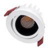 GLOBOSTAR® LEO-R 60283 Χωνευτό Κινούμενο Downlight Σποτ με Honeycomb Anti Glare Reflector LED 10W 1250lm 38° AC 220-240V IP20 Θερμό Λευκό 2700K - Bridgelux COB Chip & TÜV SÜD Driver - Λευκό & Μαύρο Ματ - Μ8.5 x Π8.5 x Υ6.6cm / Q7.5cm - 5 Χρόνια Εγ