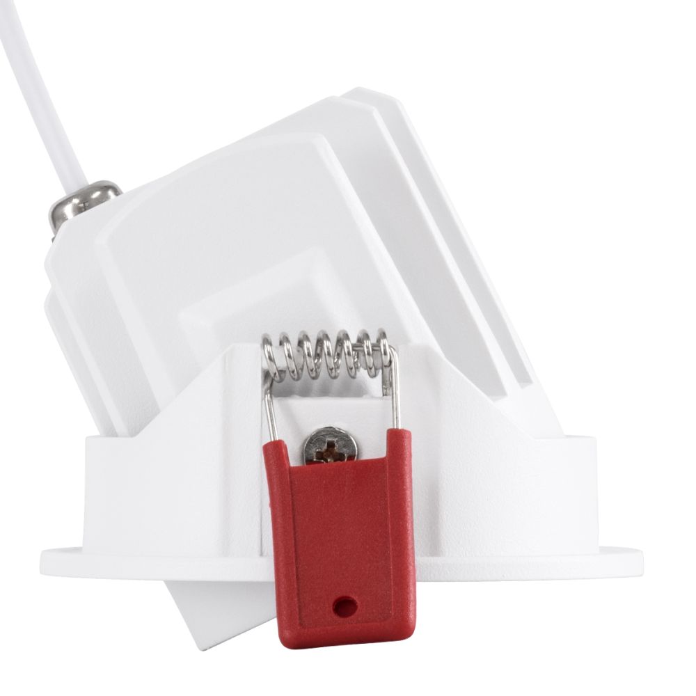 GLOBOSTAR® LEO-R 60285 Χωνευτό Κινούμενο Downlight Σποτ με Honeycomb Anti Glare Reflector LED 10W 1250lm 38° AC 220-240V IP20 Θερμό Λευκό 2700K - Bridgelux COB Chip & TÜV SÜD Driver - Λευκό Ματ - Μ8.5 x Π8.5 x Υ6.6cm / Q7.5cm - 5 Χρόνια Εγγύηση