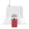 GLOBOSTAR® LEO-SQ 60289 Χωνευτό Κινούμενο Downlight Σποτ με Honeycomb Anti Glare Reflector LED 10W 1250lm 38° AC 220-240V IP20 Θερμό Λευκό 2700K - Bridgelux COB Chip & TÜV SÜD Driver - Λευκό & Μαύρο Ματ - Μ8.5 x Π8.5 x Υ6.6cm / Q7.5 x 7.5cm - 5 Χρ