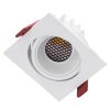 GLOBOSTAR® LEO-SQ 60290 Χωνευτό Κινούμενο Downlight Σποτ με Honeycomb Anti Glare Reflector LED 10W 1300lm 38° AC 220-240V IP20 Φυσικό Λευκό 4500K - Bridgelux COB Chip & TÜV SÜD Driver - Λευκό Ματ - Μ8.5 x Π8.5 x Υ6.6cm / Q7.5 x 7.5cm - 5 Χρόνια Εγγύησ