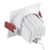 GLOBOSTAR® LEO-SQ 60290 Χωνευτό Κινούμενο Downlight Σποτ με Honeycomb Anti Glare Reflector LED 10W 1300lm 38° AC 220-240V IP20 Φυσικό Λευκό 4500K - Bridgelux COB Chip & TÜV SÜD Driver - Λευκό Ματ - Μ8.5 x Π8.5 x Υ6.6cm / Q7.5 x 7.5cm - 5 Χρόνια Εγγύησ