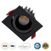 GLOBOSTAR® LEO-SQ 60292 Χωνευτό Κινούμενο Downlight Σποτ με Honeycomb Anti Glare Reflector LED 10W 1300lm 38° AC 220-240V IP20 Φυσικό Λευκό 4500K - Bridgelux COB Chip & TÜV SÜD Driver - Μαύρο Ματ - Μ8.5 x Π8.5 x Υ6.6cm / Q7.5 x 7.5cm - 5 Χρόνια Εγγύησ