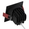 GLOBOSTAR® LEO-SQ 60292 Χωνευτό Κινούμενο Downlight Σποτ με Honeycomb Anti Glare Reflector LED 10W 1300lm 38° AC 220-240V IP20 Φυσικό Λευκό 4500K - Bridgelux COB Chip & TÜV SÜD Driver - Μαύρο Ματ - Μ8.5 x Π8.5 x Υ6.6cm / Q7.5 x 7.5cm - 5 Χρόνια Εγγύησ