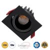 GLOBOSTAR® LEO-SQ 60293 Χωνευτό Κινούμενο Downlight Σποτ με Honeycomb Anti Glare Reflector LED 10W 1250lm 38° AC 220-240V IP20 Θερμό Λευκό 2700K - Bridgelux COB Chip & TÜV SÜD Driver - Μαύρο Ματ - Μ8.5 x Π8.5 x Υ6.6cm / Q7.5 x 7.5cm - 5 Χρόνια Εγγύηση