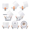 GLOBOSTAR® OMEGA-R 60294 Χωνευτό Κινούμενο Downlight Σποτ LED 12W 1560lm 36° AC 220-240V IP20 Φυσικό Λευκό 4500K - Bridgelux COB Chip & TÜV SÜD Driver - Λευκό Ματ - Μ10 x Π10 x Υ8.2cm / Q9cm - 5 Χρόνια Εγγύηση