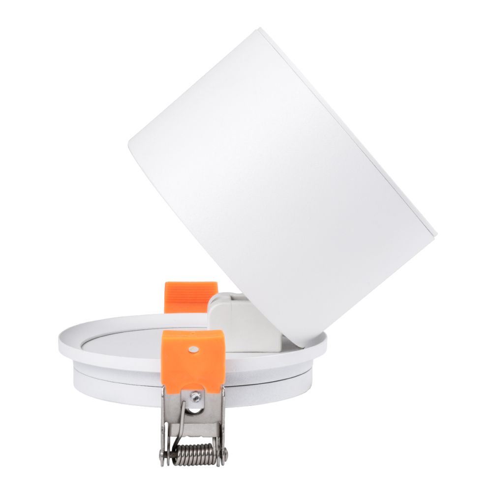 GLOBOSTAR® OMEGA-R 60294 Χωνευτό Κινούμενο Downlight Σποτ LED 12W 1560lm 36° AC 220-240V IP20 Φυσικό Λευκό 4500K - Bridgelux COB Chip & TÜV SÜD Driver - Λευκό Ματ - Μ10 x Π10 x Υ8.2cm / Q9cm - 5 Χρόνια Εγγύηση