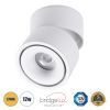 GLOBOSTAR® OMEGA-S 60299 Κινούμενο Downlight Σποτ LED 12W 1500lm 36° AC 220-240V IP20 Θερμό Λευκό 2700K - Bridgelux COB Chip & TÜV SÜD Driver - Λευκό Ματ - Μ10 x Π10 x Υ10.5cm - 5 Χρόνια Εγγύηση