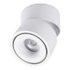 GLOBOSTAR® OMEGA-S 60299 Κινούμενο Downlight Σποτ LED 12W 1500lm 36° AC 220-240V IP20 Θερμό Λευκό 2700K - Bridgelux COB Chip & TÜV SÜD Driver - Λευκό Ματ - Μ10 x Π10 x Υ10.5cm - 5 Χρόνια Εγγύηση