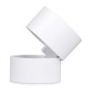 GLOBOSTAR® OMEGA-S 60299 Κινούμενο Downlight Σποτ LED 12W 1500lm 36° AC 220-240V IP20 Θερμό Λευκό 2700K - Bridgelux COB Chip & TÜV SÜD Driver - Λευκό Ματ - Μ10 x Π10 x Υ10.5cm - 5 Χρόνια Εγγύηση