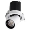 GLOBOSTAR® VIRGO-S 60302 Χωνευτό Κινούμενο Downlight Σποτ LED 7W 910lm 36° AC 220-240V IP20 Φυσικό Λευκό 4500K - Bridgelux COB Chip & TÜV SÜD Driver - Λευκό & Μαύρο Ματ - Μ9 x Π9 x Υ9cm / Q7.8cm - 5 Χρόνια Εγγύηση