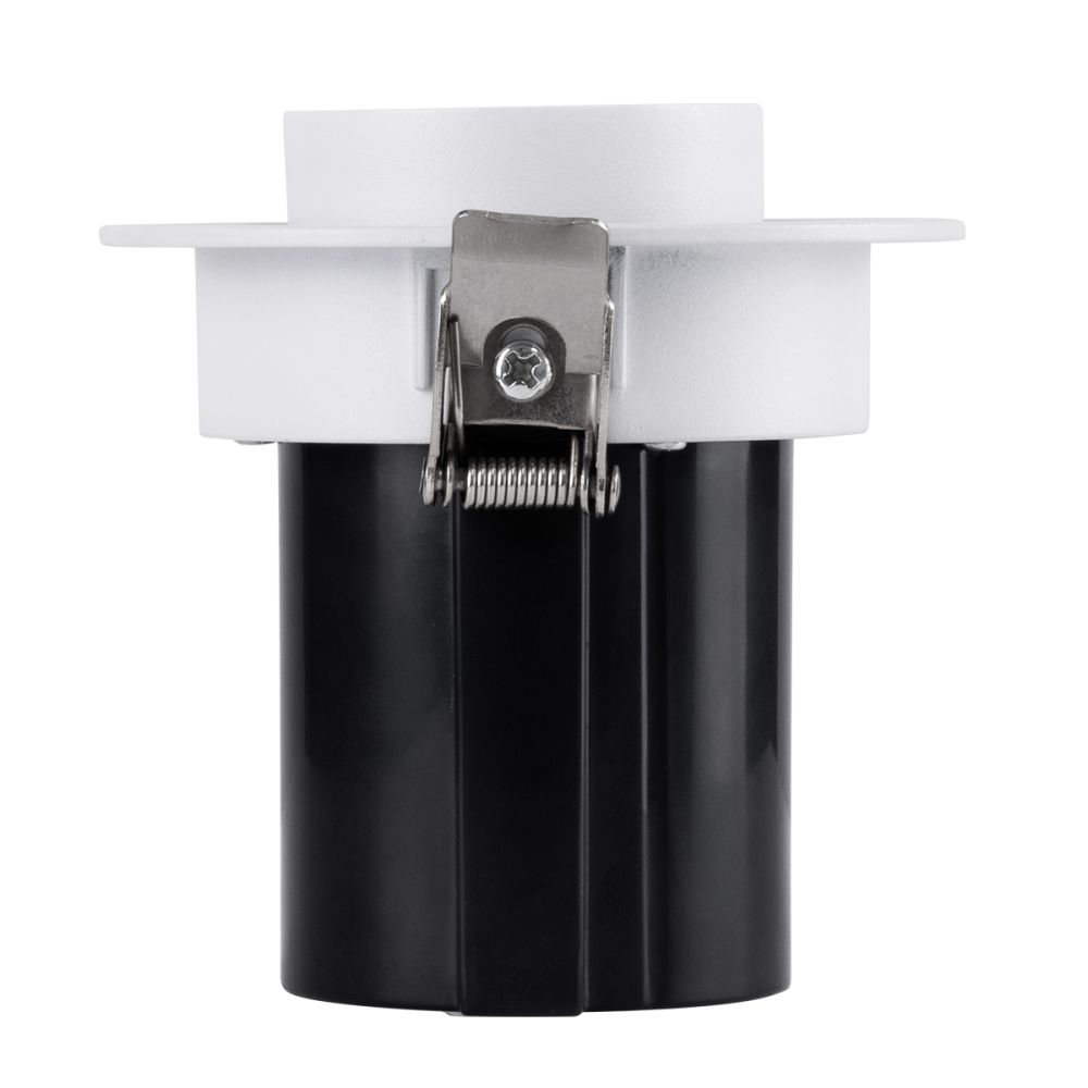 GLOBOSTAR® VIRGO-S 60303 Χωνευτό Κινούμενο Downlight Σποτ LED 7W 875lm 36° AC 220-240V IP20 Θερμό Λευκό 2700K - Bridgelux COB Chip & TÜV SÜD Driver - Λευκό & Μαύρο Ματ - Μ9 x Π9 x Υ9cm / Q7.8cm - 5 Χρόνια Εγγύηση
