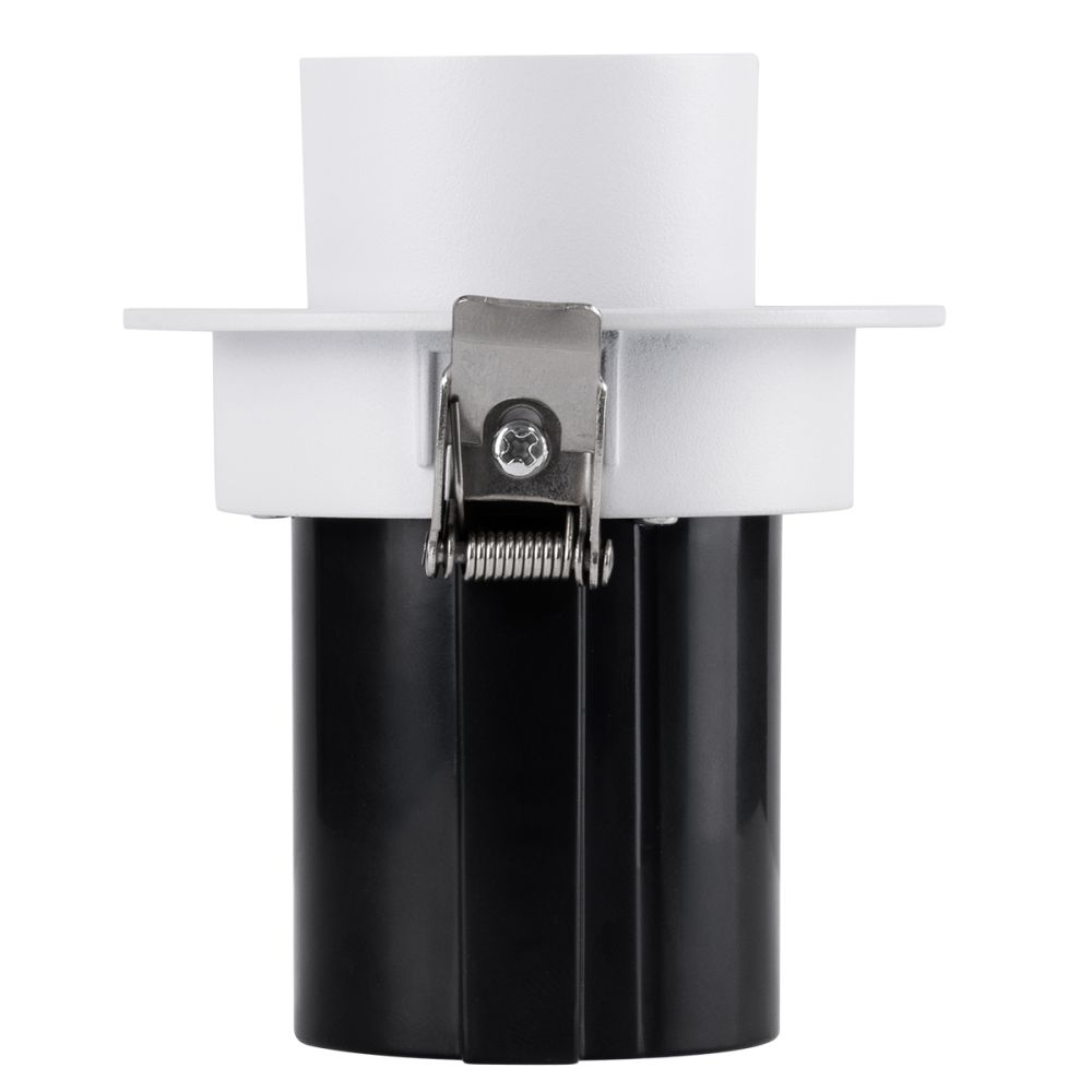 GLOBOSTAR® VIRGO-S 60303 Χωνευτό Κινούμενο Downlight Σποτ LED 7W 875lm 36° AC 220-240V IP20 Θερμό Λευκό 2700K - Bridgelux COB Chip & TÜV SÜD Driver - Λευκό & Μαύρο Ματ - Μ9 x Π9 x Υ9cm / Q7.8cm - 5 Χρόνια Εγγύηση