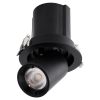 GLOBOSTAR® VIRGO-S 60305 Χωνευτό Κινούμενο Downlight Σποτ LED 7W 875lm 36° AC 220-240V IP20 Θερμό Λευκό 2700K - Bridgelux COB Chip & TÜV SÜD Driver - Μαύρο Ματ - Μ9 x Π9 x Υ9cm / Q7.8cm - 5 Χρόνια Εγγύηση