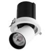 GLOBOSTAR® VIRGO-M 60307 Χωνευτό Κινούμενο Downlight Σποτ LED 12W 1500lm 36° AC 220-240V IP20 Θερμό Λευκό 2700K - Bridgelux COB Chip & TÜV SÜD Driver - Λευκό & Μαύρο Ματ - Μ11 x Π11 x Υ11.5cm / Q9.5cm - 5 Χρόνια Εγγύηση