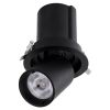 GLOBOSTAR® VIRGO-M 60308 Χωνευτό Κινούμενο Downlight Σποτ LED 12W 1560lm 36° AC 220-240V IP20 Φυσικό Λευκό 4500K - Bridgelux COB Chip & TÜV SÜD Driver - Μαύρο Ματ - Μ11 x Π11 x Υ11.5cm / Q9.5cm - 5 Χρόνια Εγγύηση