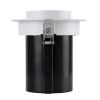 GLOBOSTAR® VIRGO-B 60311 Χωνευτό Κινούμενο Downlight Σποτ LED 20W 2500lm 36° AC 220-240V IP20 Θερμό Λευκό 2700K - Bridgelux COB Chip & TÜV SÜD Driver - Λευκό & Μαύρο Ματ - Μ13.5 x Π13.5 x Υ14cm / Q11.5cm - 5 Χρόνια Εγγύηση