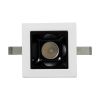 GLOBOSTAR® LUMINAR 60314 Χωνευτό Downlight Σποτ LED 2W 280lm 36° AC 220-240V IP20 Φυσικό Λευκό 4500K - Osram SMD Chip & TÜV SÜD Driver - Λευκό & Μαύρο Ματ - Μ4.3 x Π4.3 x Υ4.5cm / Q3.5 x 3.5cm - 5 Χρόνια Εγγύηση