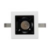 GLOBOSTAR® LUMINAR 60315 Χωνευτό Downlight Σποτ LED 2W 270lm 36° AC 220-240V IP20 Θερμό Λευκό 2700K - Osram SMD Chip & TÜV SÜD Driver - Λευκό & Μαύρο Ματ - Μ4.3 x Π4.3 x Υ4.5cm / Q3.5 x 3.5cm - 5 Χρόνια Εγγύηση