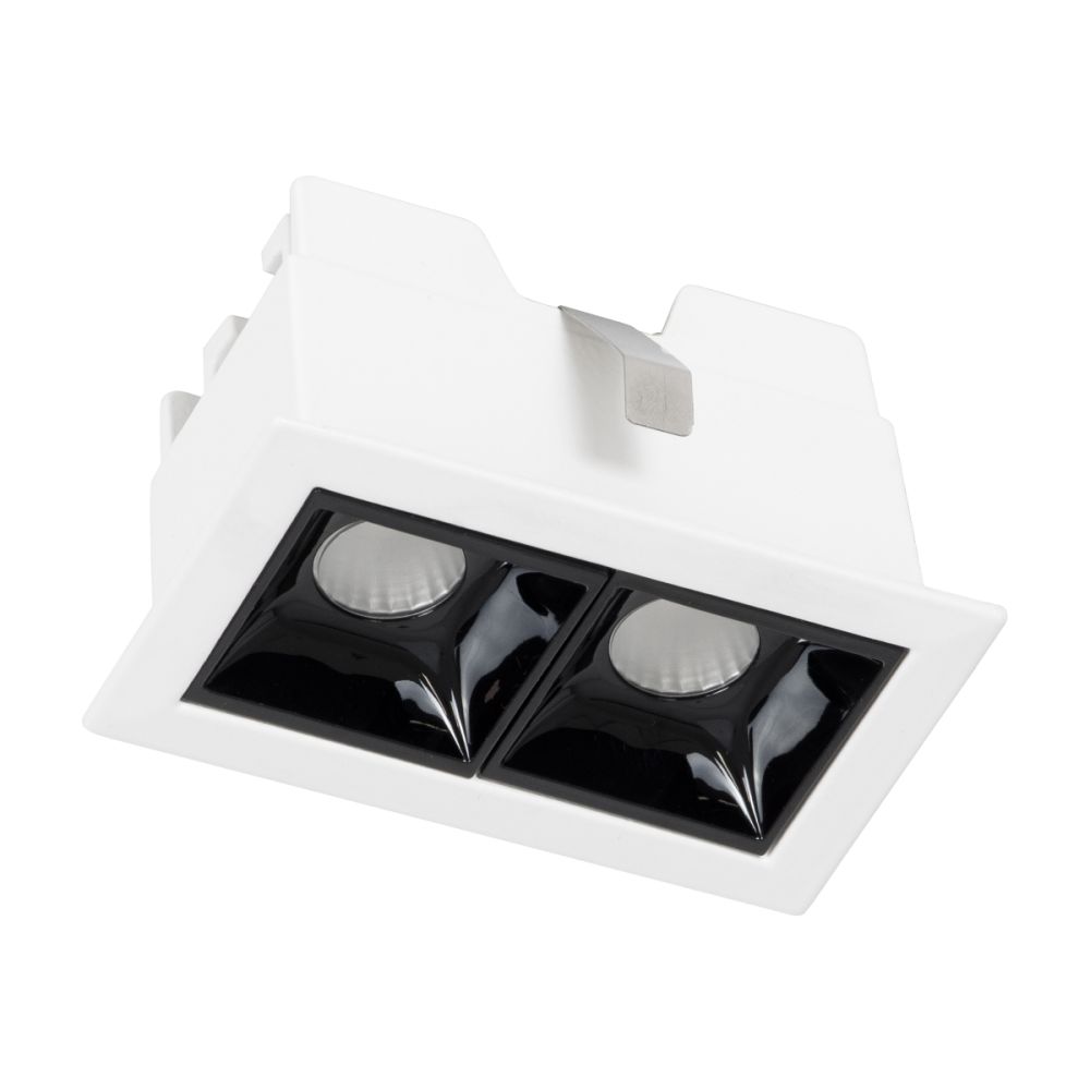 GLOBOSTAR® LUMINAR 60316 Χωνευτό Downlight Σποτ LED 4W 560lm 36° AC 220-240V IP20 Φυσικό Λευκό 4500K - Osram SMD Chip & TÜV SÜD Driver - Λευκό & Μαύρο Ματ - Μ7.5 x Π4.3 x Υ4.5cm / Q6.5 x 3.5cm - 5 Χρόνια Εγγύηση