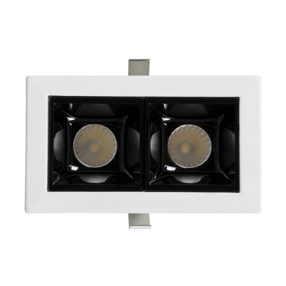 GLOBOSTAR® LUMINAR 60316 Χωνευτό Downlight Σποτ LED 4W 560lm 36° AC 220-240V IP20 Φυσικό Λευκό 4500K - Osram SMD Chip & TÜV SÜD Driver - Λευκό & Μαύρο Ματ - Μ7.5 x Π4.3 x Υ4.5cm / Q6.5 x 3.5cm - 5 Χρόνια Εγγύηση