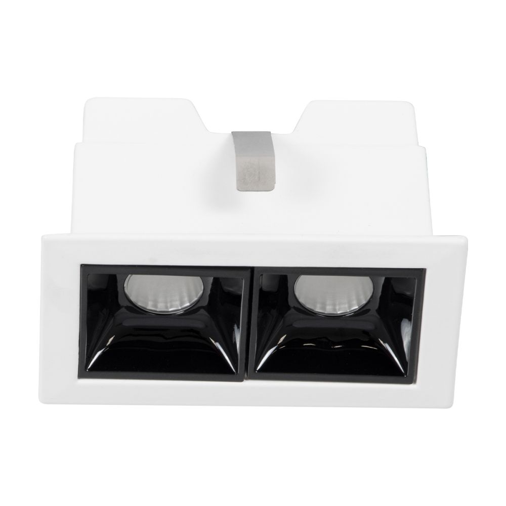 GLOBOSTAR® LUMINAR 60317 Χωνευτό Downlight Σποτ LED 4W 540lm 36° AC 220-240V IP20 Θερμό Λευκό 2700K - Osram SMD Chip & TÜV SÜD Driver - Λευκό & Μαύρο Ματ - Μ7.5 x Π4.3 x Υ4.5cm / Q6.5 x 3.5cm - 5 Χρόνια Εγγύηση