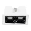 GLOBOSTAR® LUMINAR 60317 Χωνευτό Downlight Σποτ LED 4W 540lm 36° AC 220-240V IP20 Θερμό Λευκό 2700K - Osram SMD Chip & TÜV SÜD Driver - Λευκό & Μαύρο Ματ - Μ7.5 x Π4.3 x Υ4.5cm / Q6.5 x 3.5cm - 5 Χρόνια Εγγύηση
