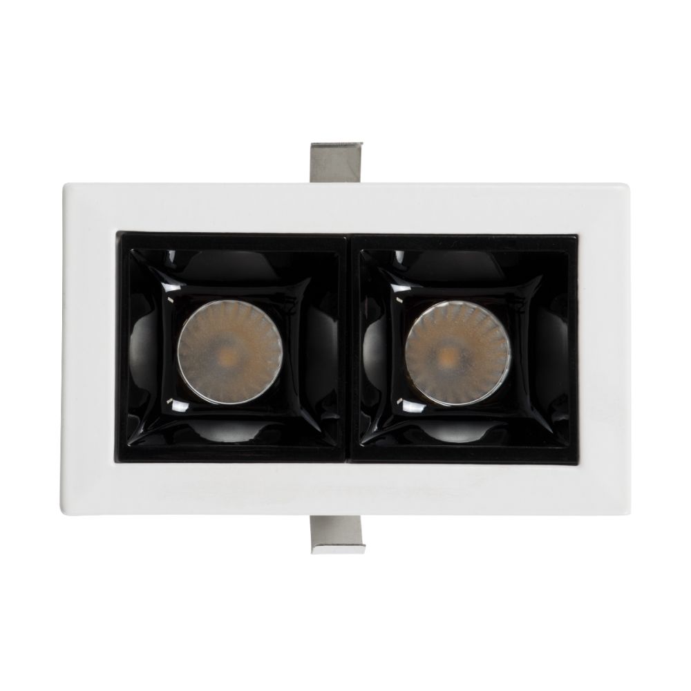 GLOBOSTAR® LUMINAR 60317 Χωνευτό Downlight Σποτ LED 4W 540lm 36° AC 220-240V IP20 Θερμό Λευκό 2700K - Osram SMD Chip & TÜV SÜD Driver - Λευκό & Μαύρο Ματ - Μ7.5 x Π4.3 x Υ4.5cm / Q6.5 x 3.5cm - 5 Χρόνια Εγγύηση