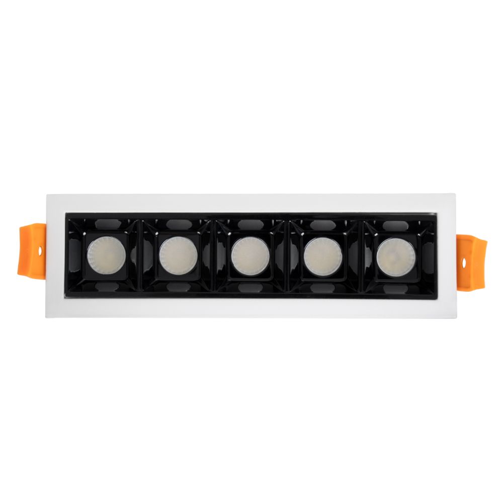 GLOBOSTAR® LUMINAR 60318 Χωνευτό Downlight Σποτ LED 10W 1400lm 36° AC 220-240V IP20 Φυσικό Λευκό 4500K - Osram SMD Chip & TÜV SÜD Driver - Λευκό & Μαύρο Ματ - Μ14.8 x Π4.3 x Υ4.5cm / Q13.5 x 3.5cm - 5 Χρόνια Εγγύηση