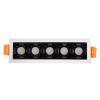 GLOBOSTAR® LUMINAR 60318 Χωνευτό Downlight Σποτ LED 10W 1400lm 36° AC 220-240V IP20 Φυσικό Λευκό 4500K - Osram SMD Chip & TÜV SÜD Driver - Λευκό & Μαύρο Ματ - Μ14.8 x Π4.3 x Υ4.5cm / Q13.5 x 3.5cm - 5 Χρόνια Εγγύηση