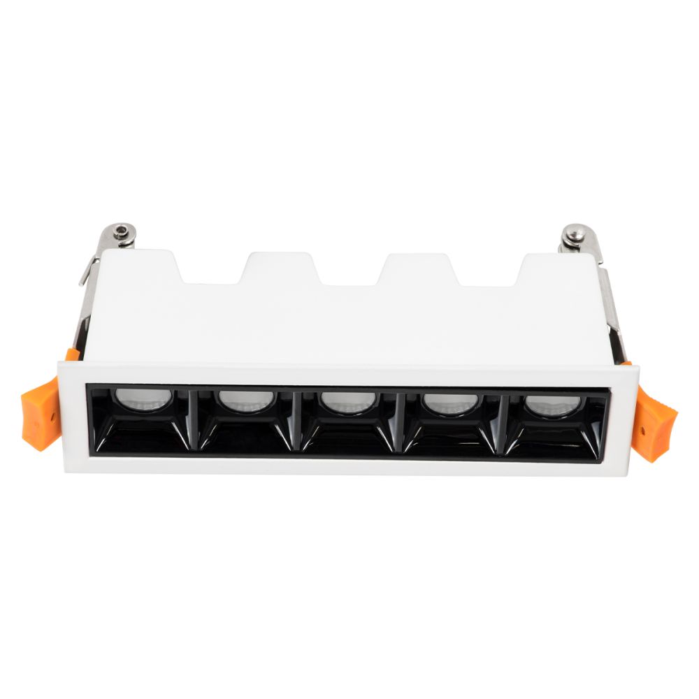 GLOBOSTAR® LUMINAR 60319 Χωνευτό Downlight Σποτ LED 10W 1350lm 36° AC 220-240V IP20 Θερμό Λευκό 2700K - Osram SMD Chip & TÜV SÜD Driver - Λευκό & Μαύρο Ματ - Μ14.8 x Π4.3 x Υ4.5cm / Q13.5 x 3.5cm - 5 Χρόνια Εγγύηση