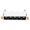 GLOBOSTAR® LUMINAR 60319 Χωνευτό Downlight Σποτ LED 10W 1350lm 36° AC 220-240V IP20 Θερμό Λευκό 2700K - Osram SMD Chip & TÜV SÜD Driver - Λευκό & Μαύρο Ματ - Μ14.8 x Π4.3 x Υ4.5cm / Q13.5 x 3.5cm - 5 Χρόνια Εγγύηση